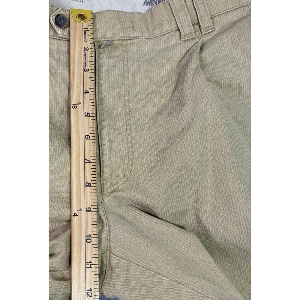 Meyer Comfort Stretch Chino Pants Men’s 38x32 Beige Khaki Non Iron Trousers - Picture 2 of 10